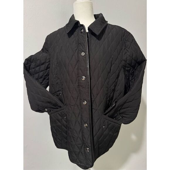 Chico’s Quilted black mid length XL jacket - Picture 8 of 10